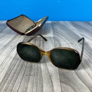 Vtg Benson Optica Eyeglass Frames Marine Oversized Brown Tortoise-Shell